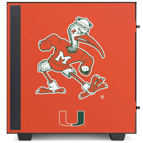 University of Miami Sebastian Mascot NZXT H510 Compact ATX Mid-Tower Case Skin