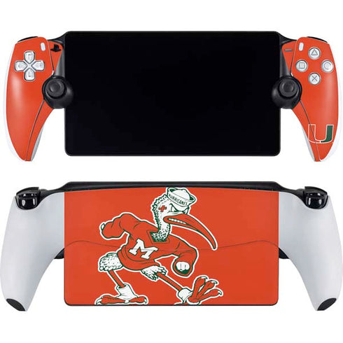 University of Miami Sebastian Mascot PlayStation Portal Remote Player Skin