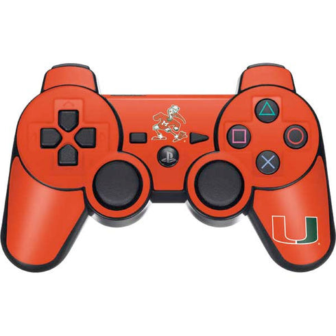 University of Miami Sebastian Mascot PS3 Dual Shock wireless controller Skin