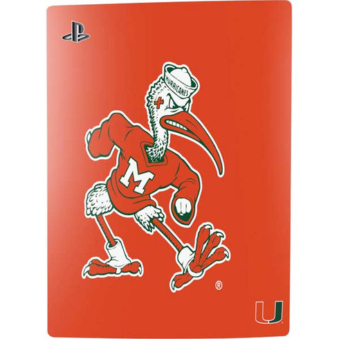 University of Miami Sebastian Mascot PS5 Digital Edition Console Skin