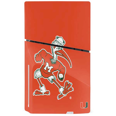 University of Miami Sebastian Mascot PS5 Slim Disk Console Skin