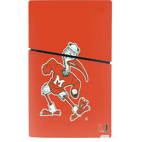 University of Miami Sebastian Mascot PS5 Slim Digital Edition Console Skin