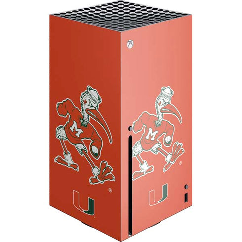 University of Miami Sebastian Mascot Xbox Series X Console Skin