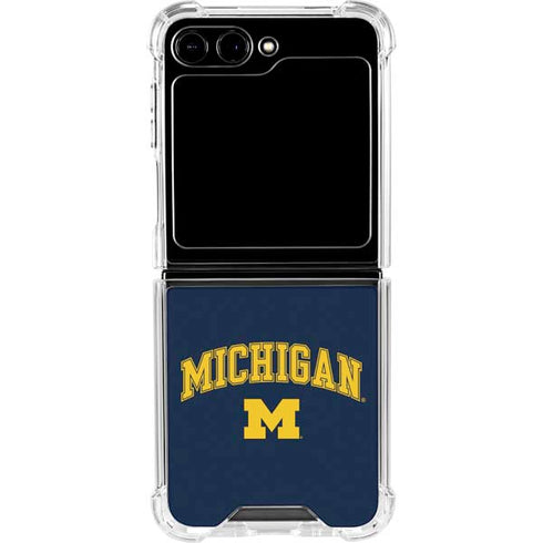 University of Michigan M Galaxy Z Flip5 5G Clear Case