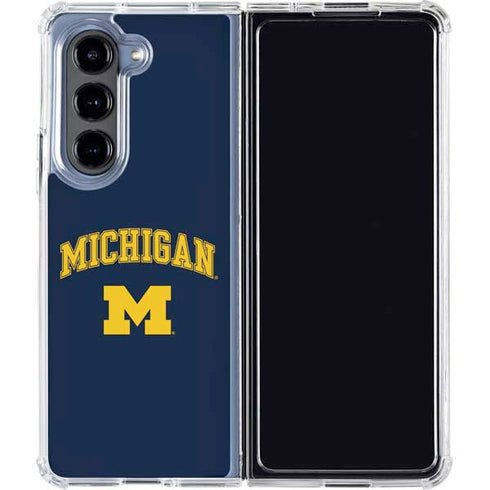 University of Michigan M Galaxy Z Fold5 5G Clear Case