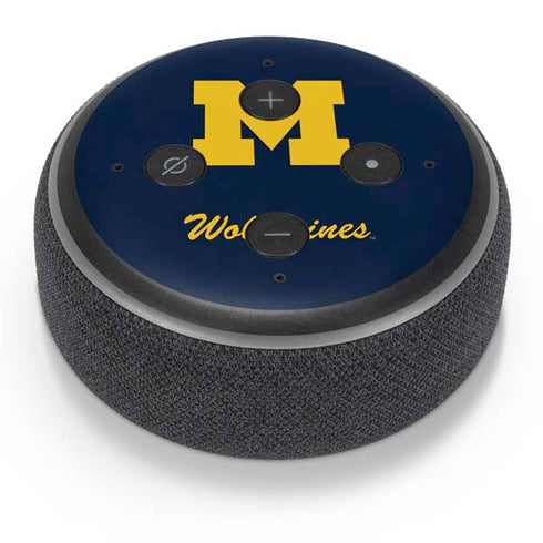 Michigan M Logo Bold Amazon Echo Dot 3 Skin