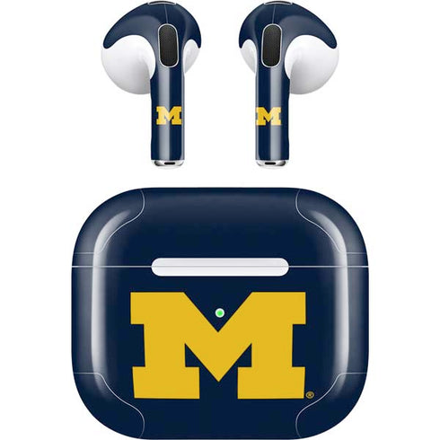 University of Michigan M Logo Bold Apple AirPods (3rd Gen 2021) Skin