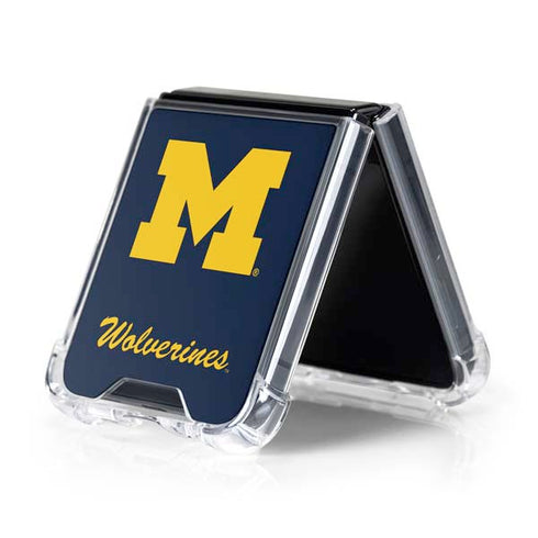 University of Michigan M Logo Bold Galaxy Z Flip5 5G Clear Case