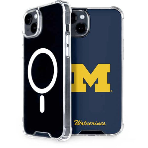 University of Michigan M Logo Bold iPhone 15 Plus MagSafe Case