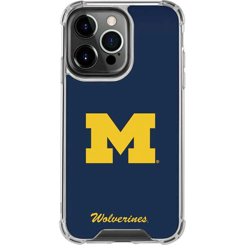 University of Michigan M Logo Bold iPhone 15 Pro Clear Case