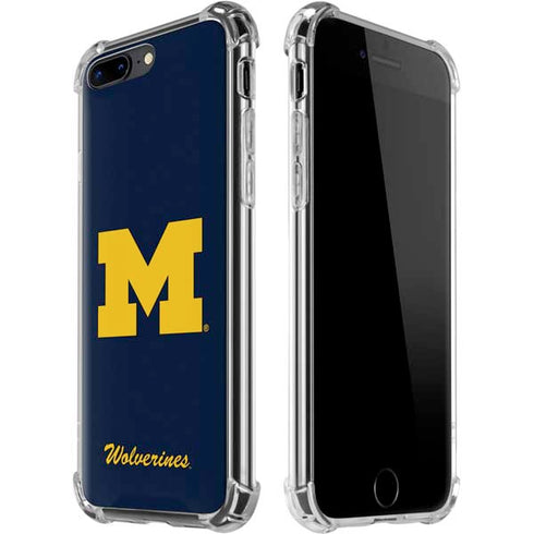 University of Michigan M Logo Bold iPhone 7/8 Plus Clear Case