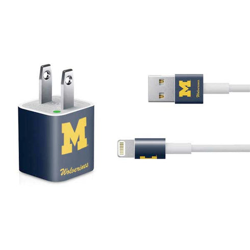 Michigan M Logo Bold iPhone Charger (5W USB) Skin