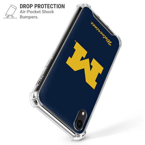University of Michigan M Logo Bold iPhone XR Clear Case