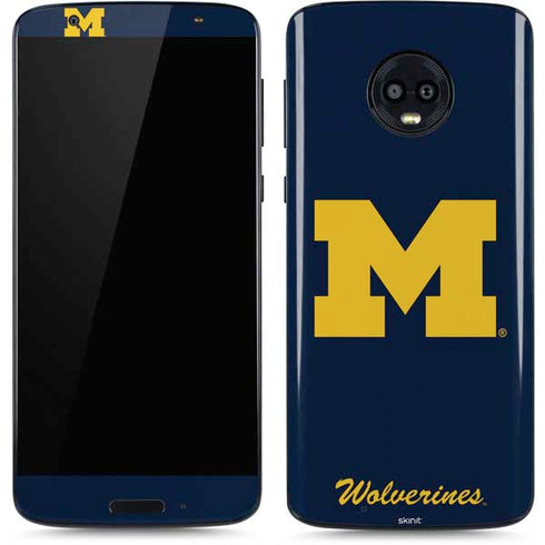 Michigan M Logo Bold Moto G6 Skin