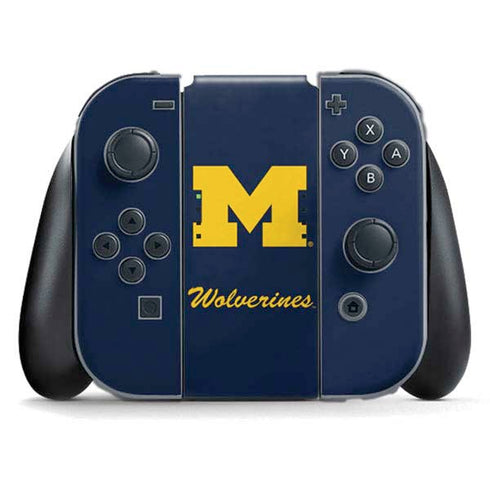 University of Michigan M Logo Bold Nintendo Switch (2017-2021) Joy-Con Controller Skin