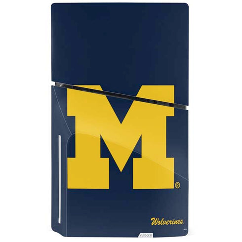 University of Michigan M Logo Bold PS5 Slim Disk Console Skin