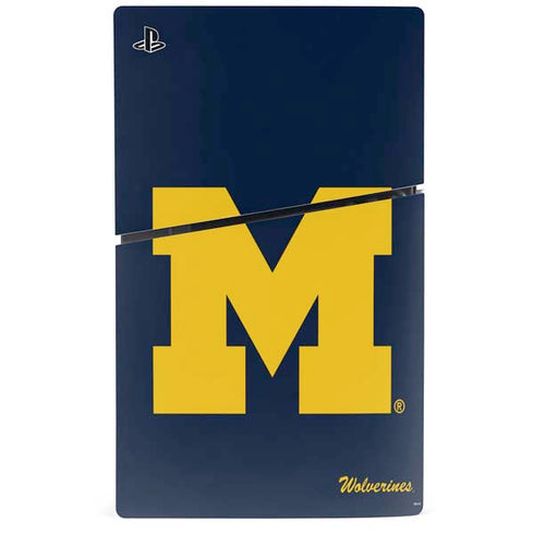University of Michigan M Logo Bold PS5 Slim Digital Edition Console Skin