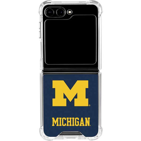 University of Michigan M Logo Galaxy Z Flip5 5G Clear Case