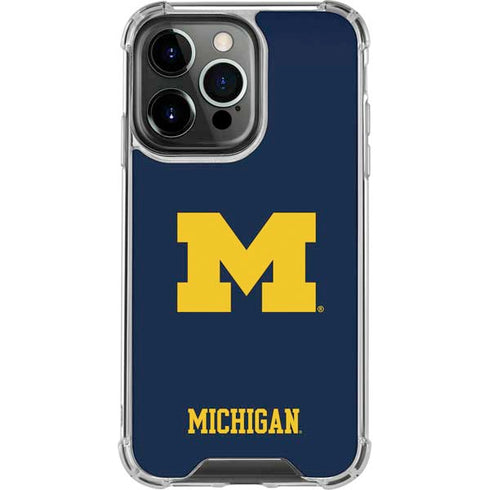 University of Michigan M Logo iPhone 15 Pro Clear Case