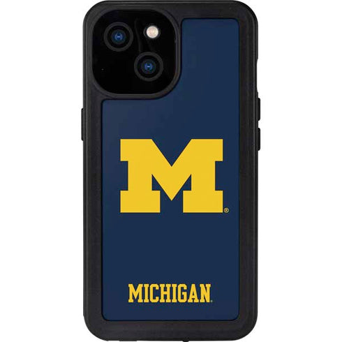 University of Michigan M Logo iPhone 15 Waterproof Case