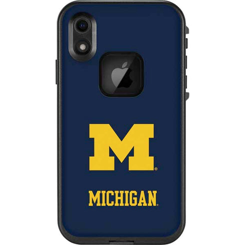 Michigan M Logo LifeProof Fre iPhone XR Skin
