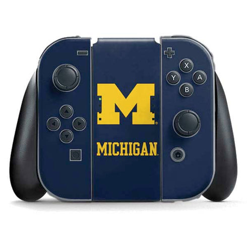 University of Michigan M Logo Nintendo Switch (2017-2021) Joy-Con Controller Skin