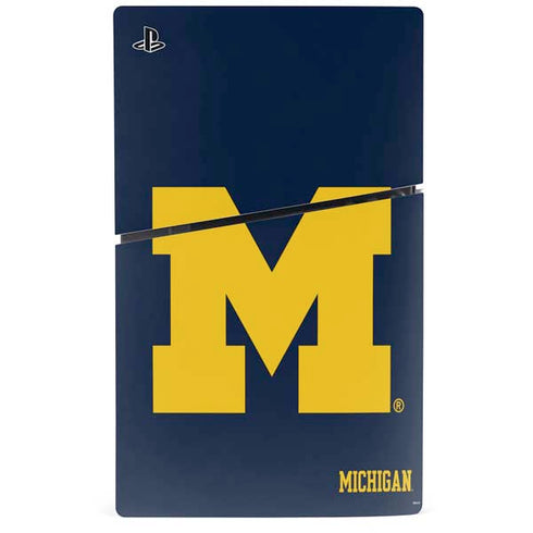 University of Michigan M Logo PS5 Slim Disk Bundle Skin