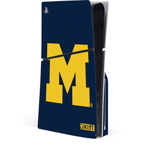 University of Michigan M Logo PS5 Slim Disk Console Skin