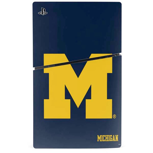 University of Michigan M Logo PS5 Slim Digital Edition Console Skin