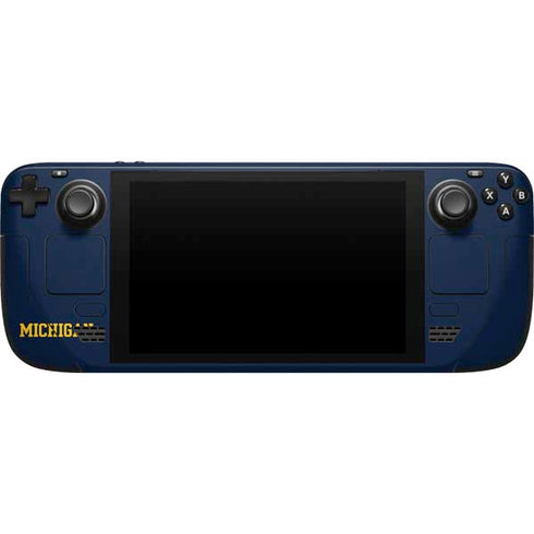 University of Michigan M Logo Steam Deck Handheld Gaming Computer Skin