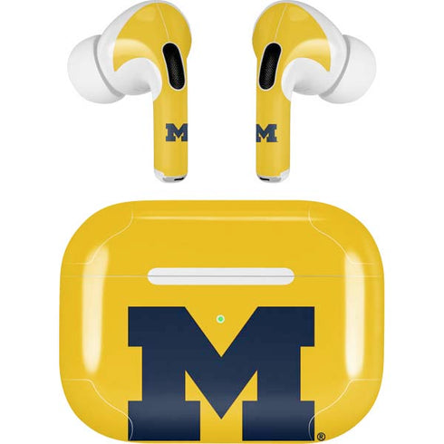 University of Michigan M Logo Yellow AirPods Pro 2nd Gen Skin
