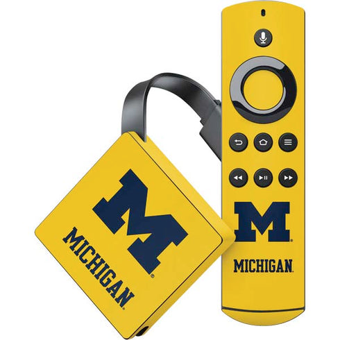 Michigan M Logo Yellow Amazon Fire TV Skin