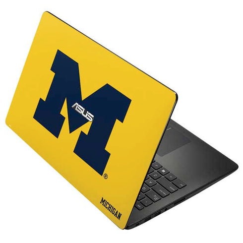 Michigan M Logo Yellow Asus X502CA 15.6 Skin