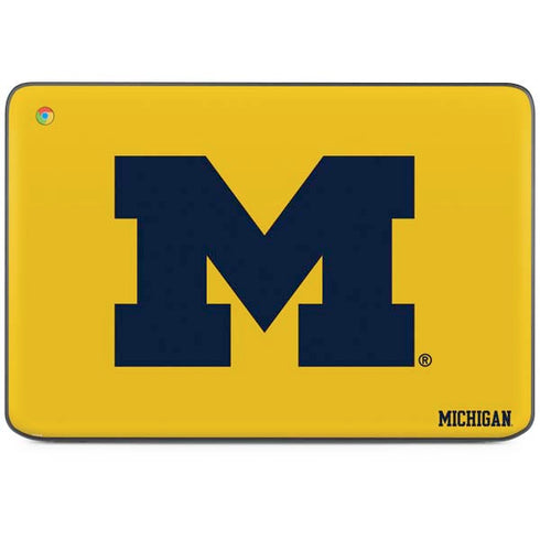 University of Michigan M Logo Yellow HP Chromebook Skin