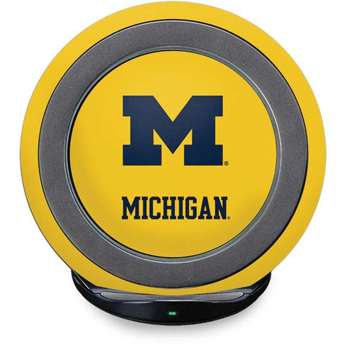 Michigan M Logo Yellow Fast Charge Wireless Charging Stand Skin