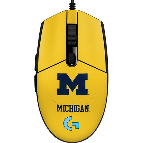 University of Michigan M Logo Yellow G203 Prodigy RGB Wired Gaming Mouse Skin