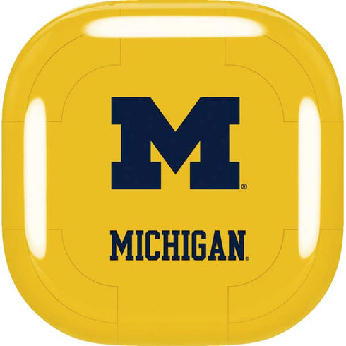 University of Michigan M Logo Yellow Galaxy Buds Live Skin