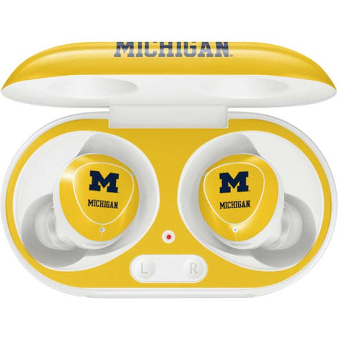 University of Michigan M Logo Yellow Galaxy Buds Plus Skin