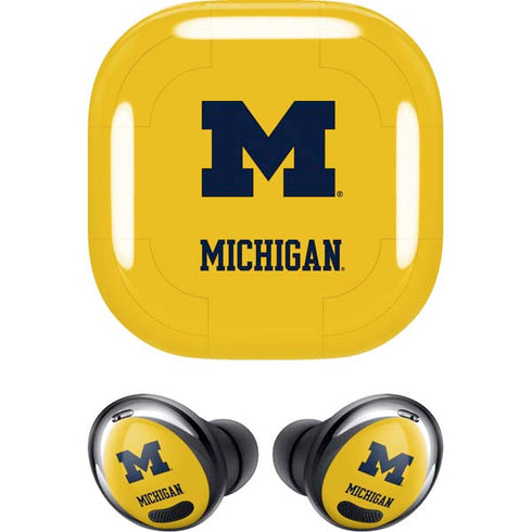 University of Michigan M Logo Yellow Galaxy Buds Pro Skin