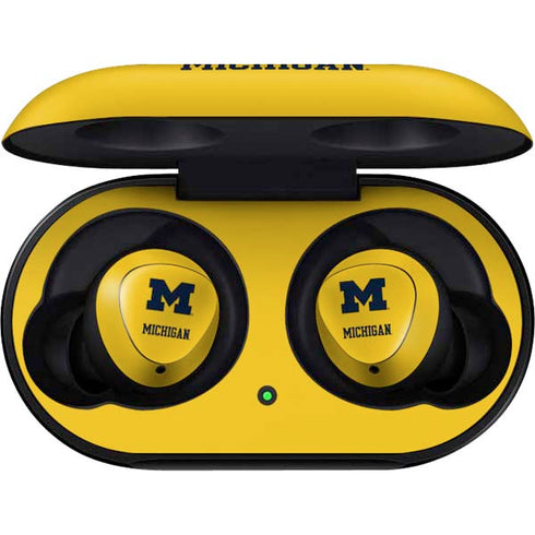 University of Michigan M Logo Yellow Galaxy Buds Skin