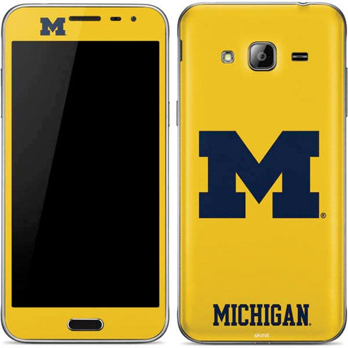 Michigan M Logo Yellow Galaxy J3 Skin