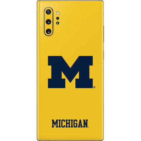 University of Michigan M Logo Yellow Galaxy Note 10 Plus Skin