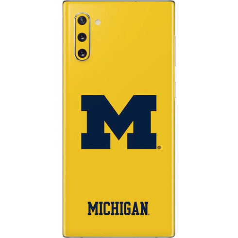 University of Michigan M Logo Yellow Galaxy Note 10 Skin