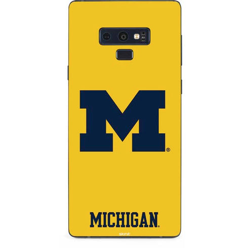 University of Michigan M Logo Yellow Galaxy Note 9 Skin