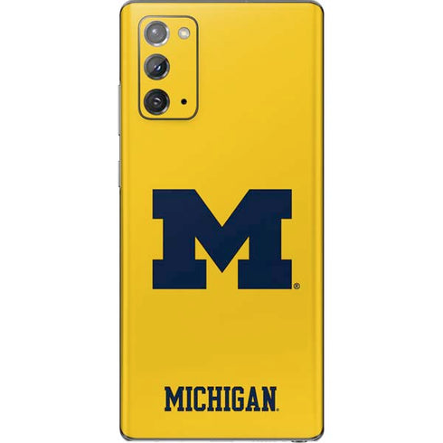 University of Michigan M Logo Yellow Galaxy Note20 5G Skin
