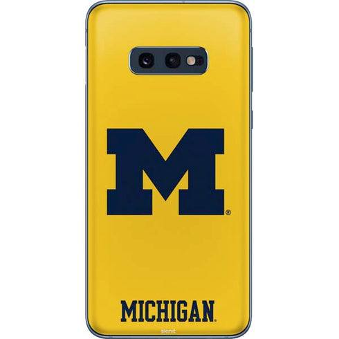 University of Michigan M Logo Yellow Galaxy S10e Skin