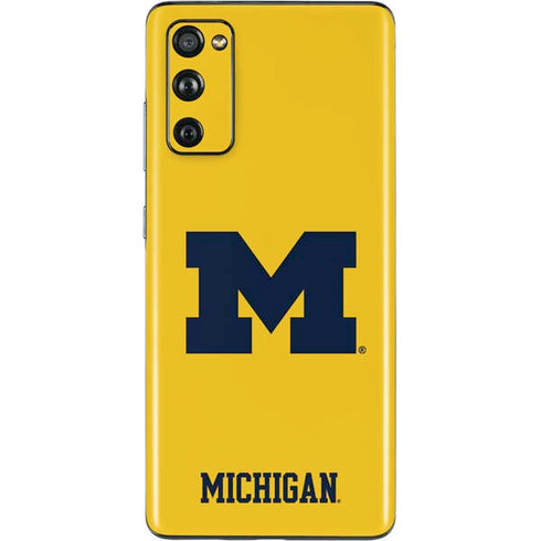 University of Michigan M Logo Yellow Galaxy S20 Fan Edition Skin