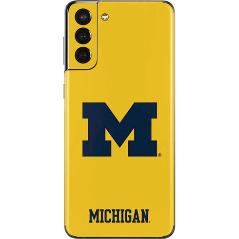 University of Michigan M Logo Yellow Galaxy S21 Plus 5G Skin
