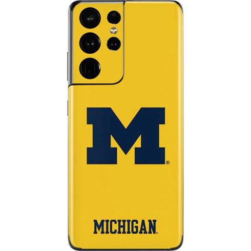 University of Michigan M Logo Yellow Galaxy S21 Ultra 5G Skin