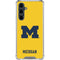 University of Michigan M Logo Yellow Galaxy S23 FE Clear Case